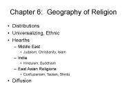 Chapter 6: Geography of Religion