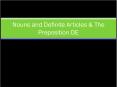 Nouns and Definite Articles PowerPoint PPT Presentation