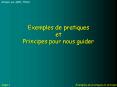 Exemples de pratiques et Principes pour nous guider PowerPoint PPT Presentation