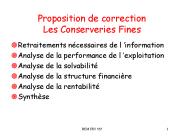 Proposition de correction Les Conserveries Fines