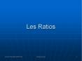 Les Ratios PowerPoint PPT Presentation