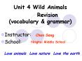 Unit 4 Wild Animals PowerPoint PPT Presentation