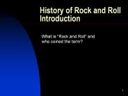 History of Rock and Roll Introduction