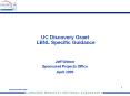UC Discovery Grant LBNL Specific Guidance PowerPoint PPT Presentation