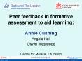 Peer feedback in formative assessment to aid learning: PowerPoint PPT Presentation