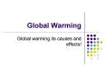 Global Warming PowerPoint PPT Presentation