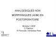 ANALGESIE  LOCOREGIONALE PowerPoint PPT Presentation