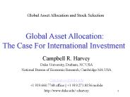 US Risk in a Global Setting