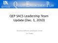 QEP SACS Leadership Team Update (Dec. 1, 2010) PowerPoint PPT Presentation