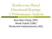 Rendezvous-Based Directional Routing: A Performance Analysis