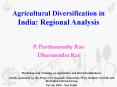 Agricultural Diversification in India and Role of Urbanisation PowerPoint PPT Presentation