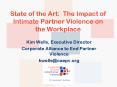 State of the Art: The Impact of Intimate Partner Violence on the Workplace PowerPoint PPT Presentation