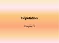 Population PowerPoint PPT Presentation