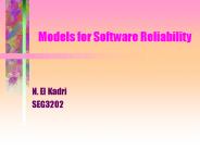 Models for Software Reliability