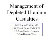 Management of Depleted Uranium Casualties