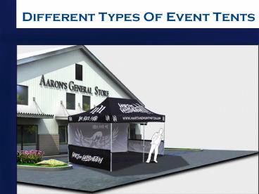Various Event Tents In Offer