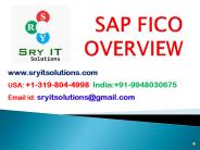 SAP FICO ONLINE TRAINING | SRYIT SOLUTIONS