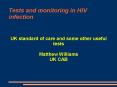 Tests and monitoring in HIV infection PowerPoint PPT Presentation