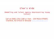 Elen's Kids Modeling and Talent Agency Represents Young Talent
