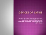 Devices of Satire