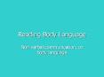 Reading Body Language PowerPoint PPT Presentation