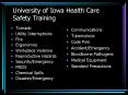 University of Iowa Health Care Safety Training PowerPoint PPT Presentation
