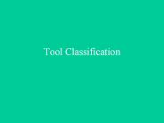 Tool Classification