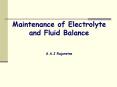 Maintenance of Electrolyte and Fluid Balance PowerPoint PPT Presentation