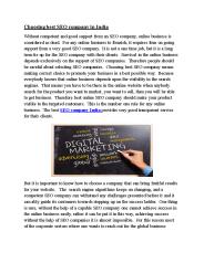 SEO Service Company in India