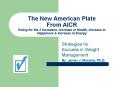 The New American Plate From AICR Going for the 3 Increases: Increase in Health, Increase in Happiness PowerPoint PPT Presentation