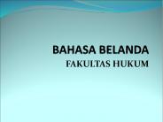 BAHASA BELANDA