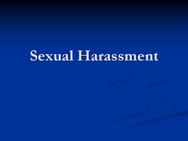 Sexual Harassment