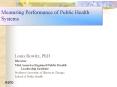 Measuring Performance of Public Health Systems PowerPoint PPT Presentation