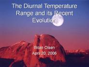 The Diurnal Temperature Range and its Recent Evolution