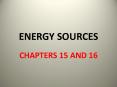 ENERGY SOURCES PowerPoint PPT Presentation
