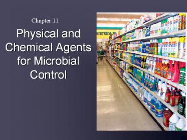 Physical and Chemical Agents for Microbial Control