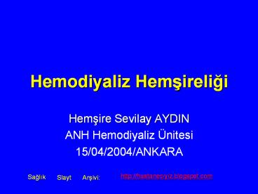 Hemodiyaliz Hemsireligi