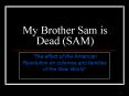 My Brother Sam is Dead (SAM) PowerPoint PPT Presentation