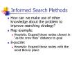 Informed Search Methods PowerPoint PPT Presentation