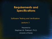 Requirements and Specifications