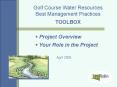 Golf Course Water Resources PowerPoint PPT Presentation