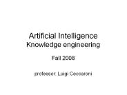 Artificial Intelligence Knowledge engineering