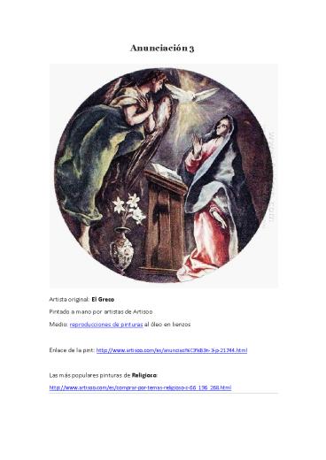 Anunciación 3 -- Artisoo