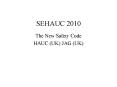 SEHAUC 2010 PowerPoint PPT Presentation