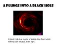 A Plunge Into a Black Hole PowerPoint PPT Presentation