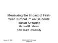 Measuring the Impact of First-Year Curriculum on Students PowerPoint PPT Presentation