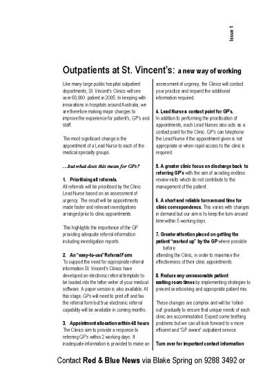 assessment of urgency, the Clinics will contact