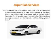 Jaipur Cab Services