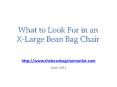 What to Look For in an X-Large Bean Bag Chair PowerPoint PPT Presentation