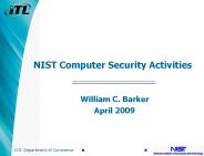 NIST Computer Security Activities